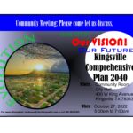 Kingsville Comprehensive Plan 2040 Community Meeting October 27th Flyer