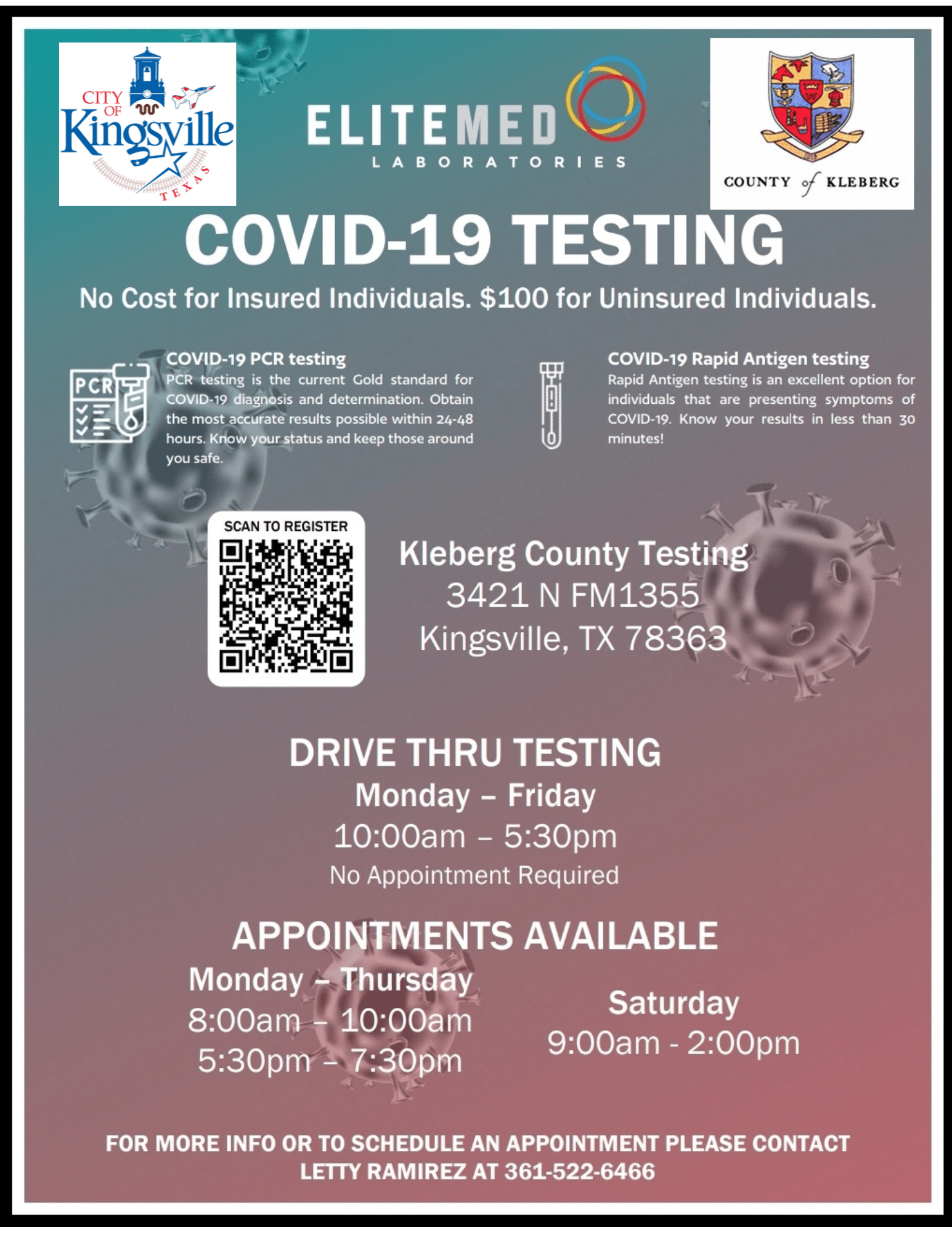 Covid 19 testing flyer